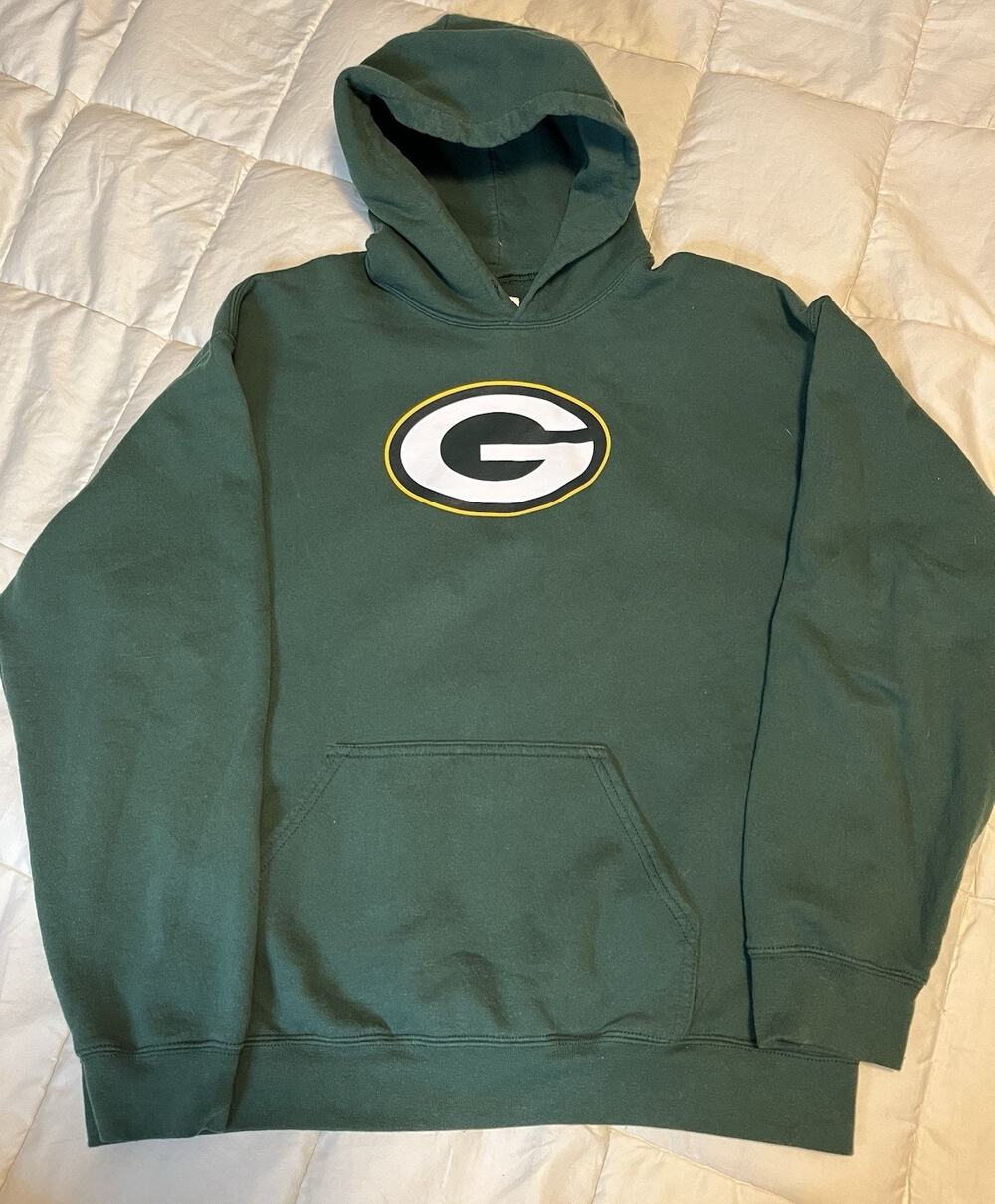 Green Bay Packers NFL Team Apparel Hoodie Green Pullover Men’s Large